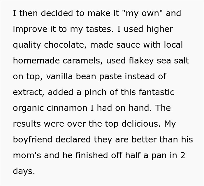 Improved secret cookies with high-quality chocolate, local caramels, and cinnamon outshine boyfriend’s mom’s recipe delightfully. Improved secret cookies with high-quality chocolate, local caramels, and cinnamon outshine boyfriend’s mom’s recipe delightfully.