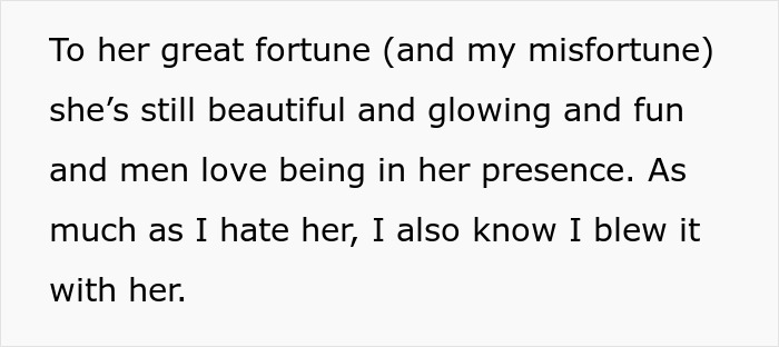 Text showing a man reflecting on lost intimacy with his wife, revealing feelings of regret and frustration.