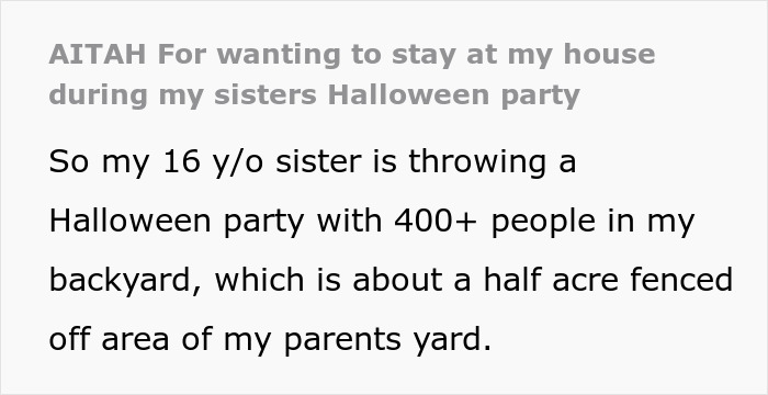 Mom brings baby to sister&rsquo;s 400-person Halloween bash, partner worries about noise and safety concerns.