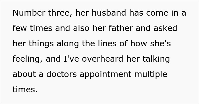Text describing concerns from a boss about asking an employee if she is pregnant in a right to fire state.