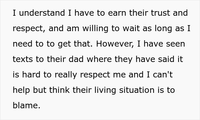 Woman asking stepchildren about their feelings regarding home and boarding school in a thoughtful and caring manner.