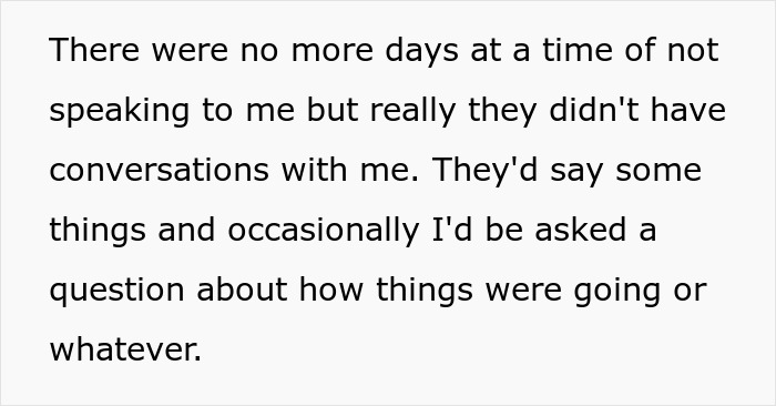 Text excerpt about estranged parents neglecting communication and expecting to meet grandkids after years of neglect.