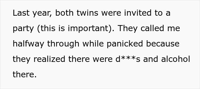 Text excerpt showing a man’s reaction to teen daughter’s relationship concerns involving alcohol and risky situations. Text excerpt showing a man’s reaction to teen daughter’s relationship concerns involving alcohol and risky situations.