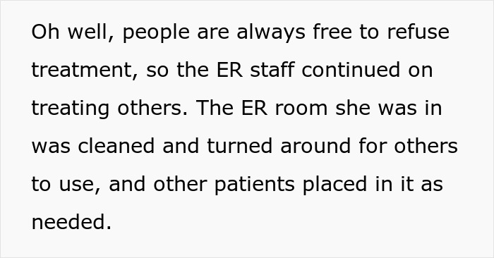 ER staff treating patients while a Karen patient tries to impose rules and calls the cops after being refused treatment