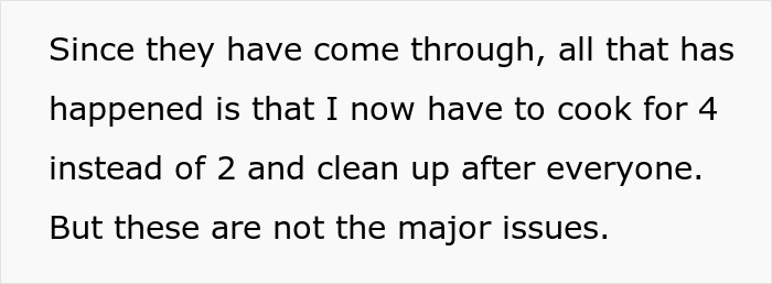 Text excerpt expressing frustration from a pregnant woman demanding husband respect for increased household duties.