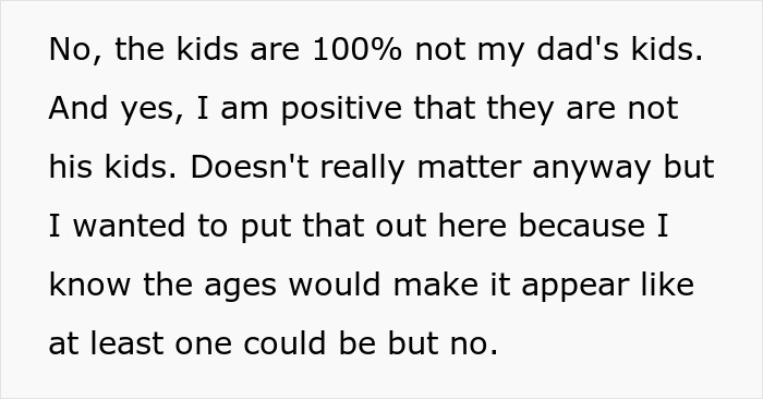 Text from a teen explaining step-siblings are not her dad&rsquo;s kids in a conversation about babysitting issues.