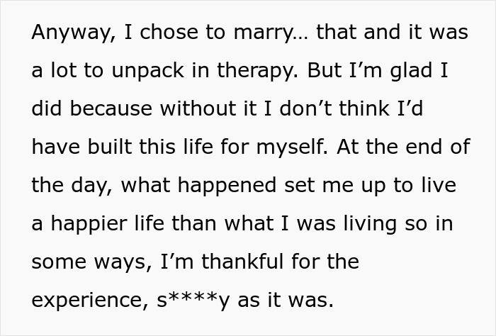 Text from a woman reflecting on therapy and personal growth after leaving her cheating husband, focusing on building a happier life. Text from a woman reflecting on therapy and personal growth after leaving her cheating husband, focusing on building a happier life.