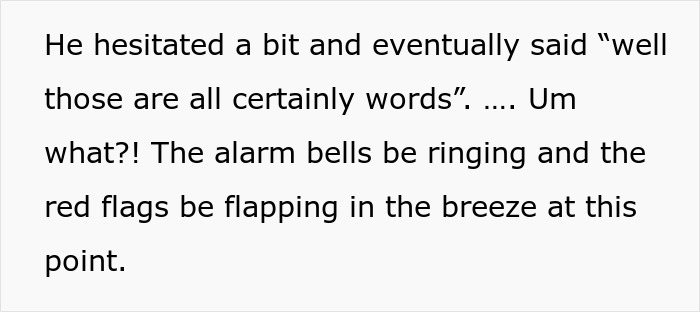 Text showing a conversation with alarm bells and red flags flapping, related to expose the cheaters and betrayal.