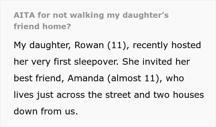 Woman walking with daughter and friend, heading home together on a suburban street during daylight.