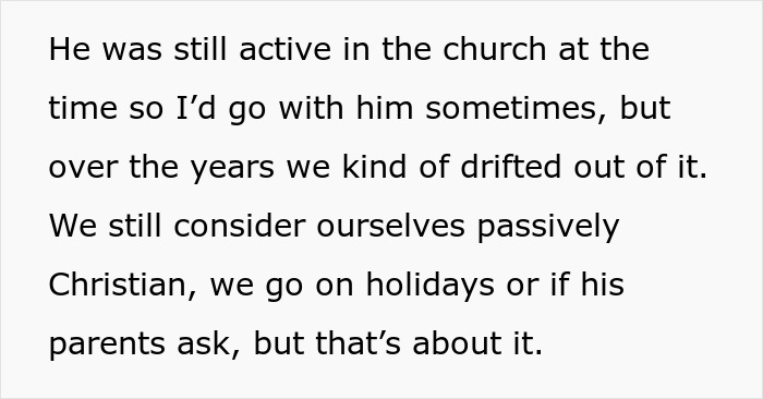 Text excerpt discussing a mom&rsquo;s struggle with in-laws mocking daughter&rsquo;s paganism and bringing forbidden foods.