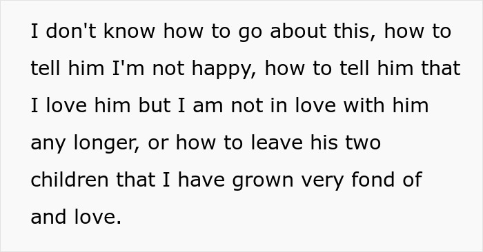 Text expressing confusion about ending a relationship after moving in with boyfriend who wanted a nanny with benefits.
