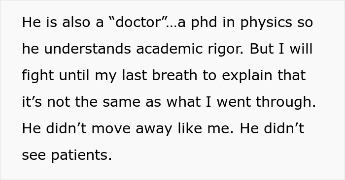 Text excerpt discussing a man with a PhD in physics explaining his unique academic and personal experiences. Text excerpt discussing a man with a PhD in physics explaining his unique academic and personal experiences.
