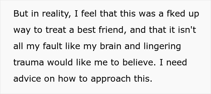 Text about feeling hurt over best friend no contact, seeking advice on how to handle the situation and return.