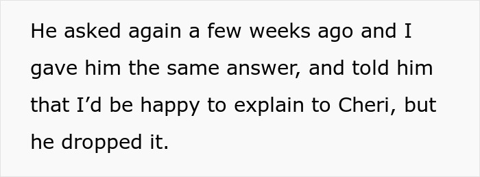 Text excerpt discussing a jealous wife upset about her hubby's mom having pictures of his ex in her house.