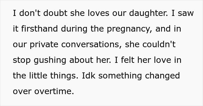 Text excerpt from a man feeling hurt as his wife prioritizes work over family and ignores their 10-year-old child.