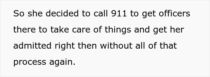 Woman labeled as Karen trying to impose her rules on ER staff, calling cops when her demands are denied.