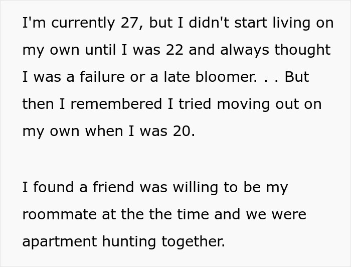 Alt text: Text excerpt discussing personal experience with entitled parents and autistic brother&rsquo;s behavior in a family setting.