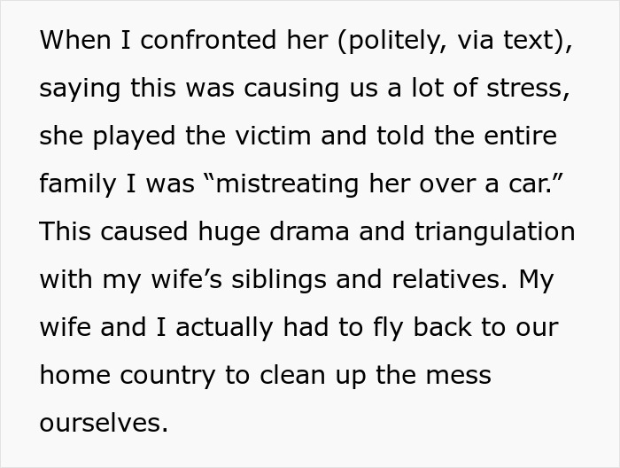 Text excerpt about MIL playing the victim causing family drama and cutting contact with a gay couple over misunderstandings.