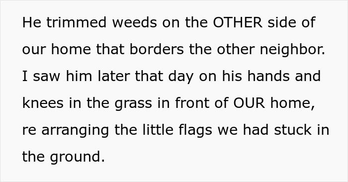 Neighbor comes early morning to help couple, woman activates car panic alarm for immediate revenge action.