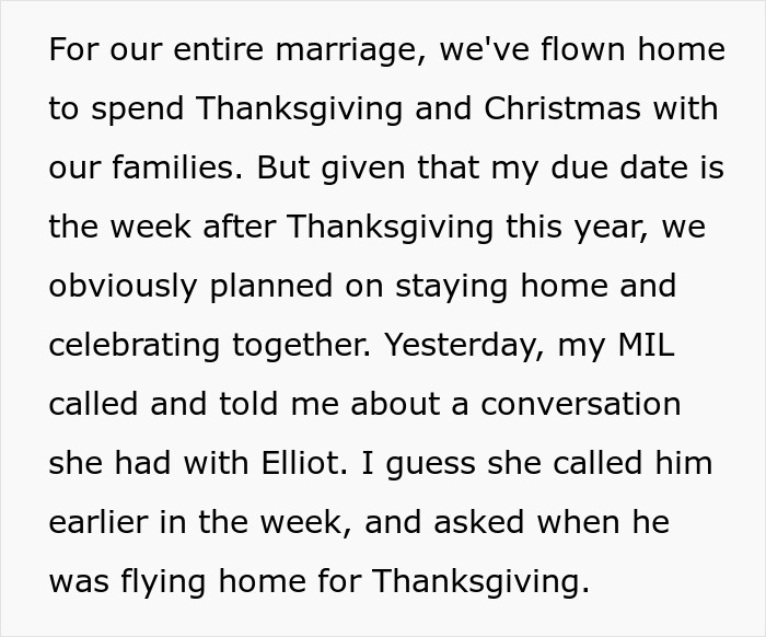 Text about MIL feeling selfish and possessive as son chooses wife and baby over family Thanksgiving plans.