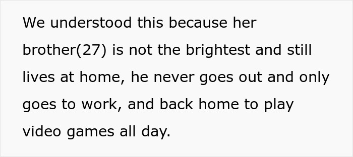 Text excerpt about a man supporting his in-laws and the impact of the mother-in-law cutting his wife out of the will.