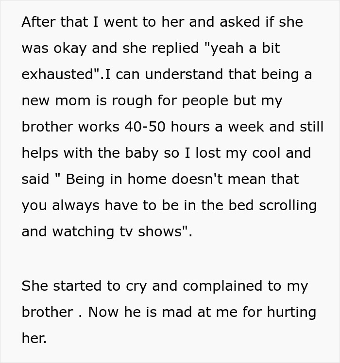 Text excerpt about a stay-at-home mom reality check addressing tiredness and household expectations.