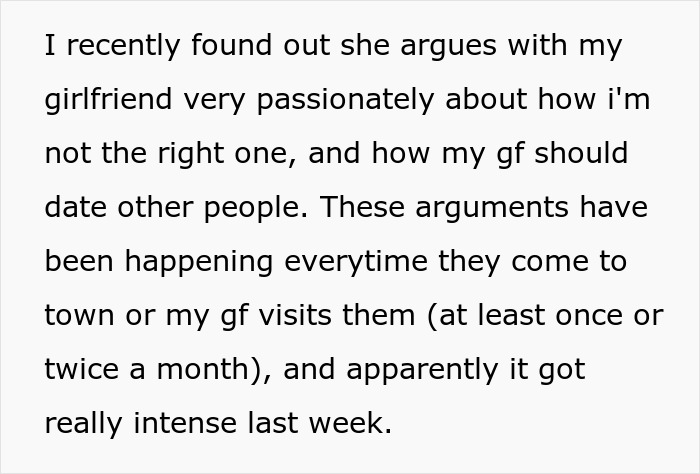 Text passage about a mom causing drama by arguing with her daughter&rsquo;s girlfriend and jeopardizing their happy relationship.