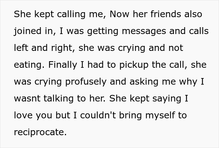 Text showing a story about toxic girlfriend refusing to block bestie she cheated with, causing boyfriend to give an ultimatum.