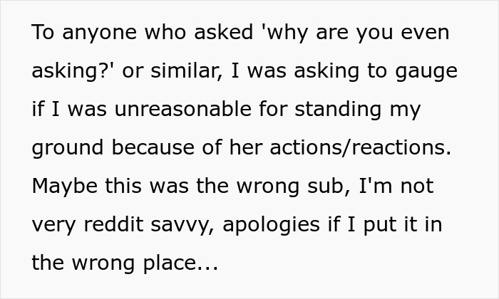 Text message discussing standing ground against entitled mother after being denied entrance at a private party. Text message discussing standing ground against entitled mother after being denied entrance at a private party.