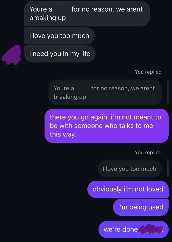 Text message conversation showing a guy forgetting girlfriend's birthday and demanding apologies for bothering him.