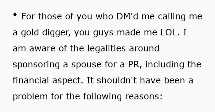 Text excerpt showing a woman explaining why she left the US to start a new life in France due to relationship challenges.