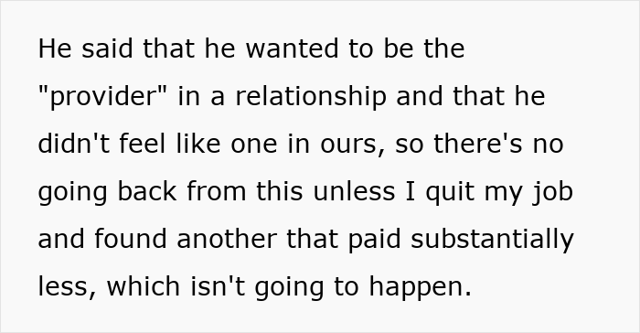 Text excerpt about a woman leaving the US to start a new life in France due to boyfriend not handling her success.