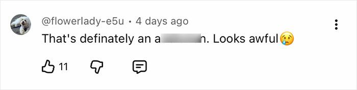 Comment on a post about a man who got his eyeballs tattooed, describing the procedure as dangerous and awful. Comment on a post about a man who got his eyeballs tattooed, describing the procedure as dangerous and awful.