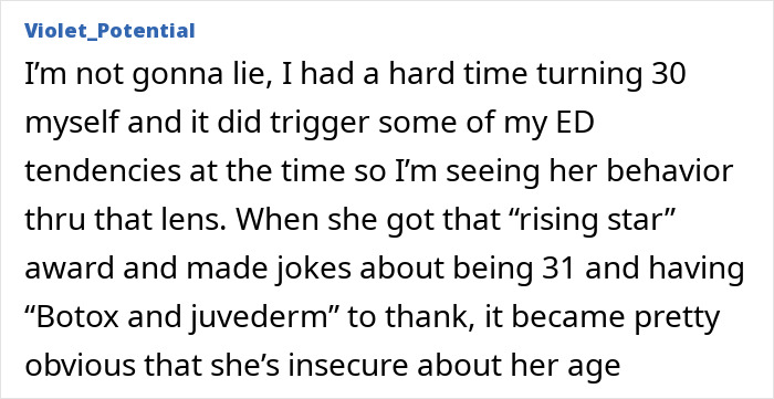 Comment discussing emotional age regression and insecurities in Ariana Grande&rsquo;s recent social media behavior.