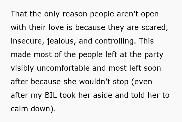 Polyamorous woman confronts tension after making a pass at a taken guy, causing a fuss with his girlfriend.