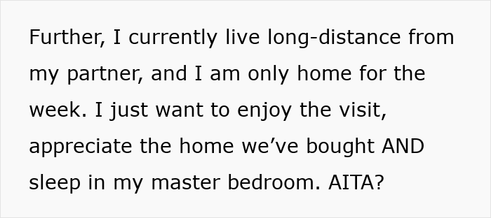 Text discussing a pregnant SIL offended after being given an air mattress and not the master bedroom during a visit.