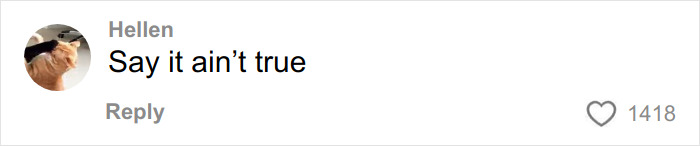 Comment on social media post saying Say it ain&rsquo;t true with 1418 likes amid Chris Evans cheating rumors and viral blind items.