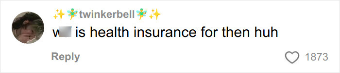 Comment on social media questioning if the blurred word relates to health insurance, highlighting issues with paying for ambulance rides.
