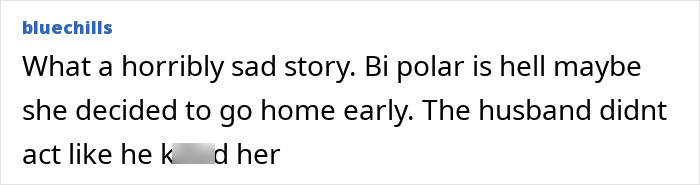 Comment on a website discussing a missing woman&rsquo;s body discovered in a garage years after her disappearance, expressing sadness and speculation.