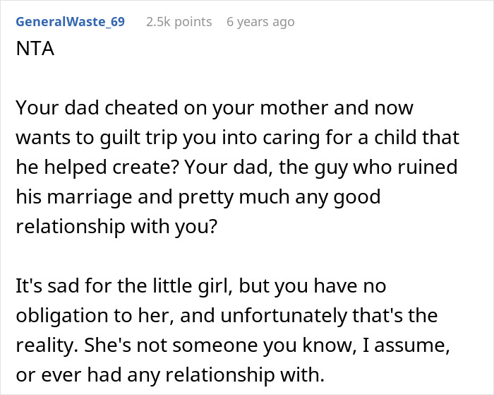 Woman refuses to pay for dad&rsquo;s lovechild surgery using inheritance money, causing family conflict and dad branding her heartless.