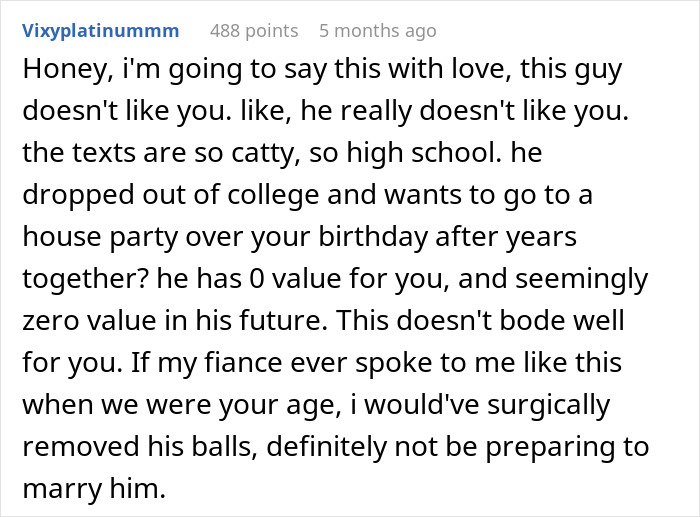 Comment criticizing a guy for forgetting his girlfriend's birthday and demanding apologies for bothering him.