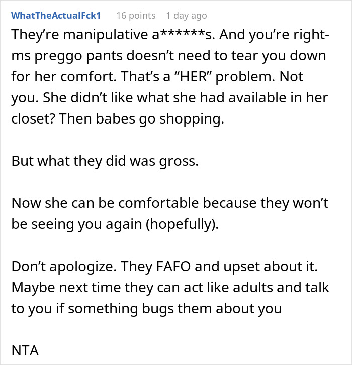 Comment on dress-code betrayal with a woman storming out of Friendsgiving event, taking the food with her. Comment on dress-code betrayal with a woman storming out of Friendsgiving event, taking the food with her.