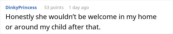 Screenshot of an online comment discussing a woman deciding to destroy child&rsquo;s Christmas presents over charity concerns.