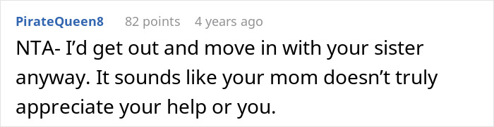 Screenshot of a social media comment advising to leave because the mom hates celebrating kids’ birthdays during holidays. Screenshot of a social media comment advising to leave because the mom hates celebrating kids’ birthdays during holidays.