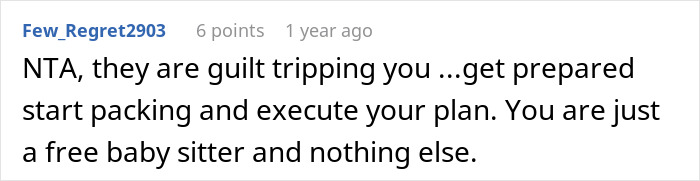 Comment on a forum post about a teen refusing to babysit step-siblings anymore, causing dad to be left fuming.