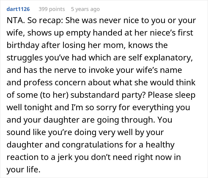 Grieving dad tries to make daughter&rsquo;s birthday special while sister-in-law mocks him for not spending enough money.