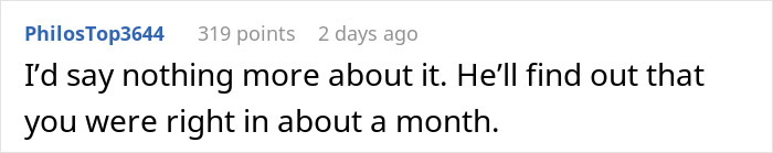 Screenshot of a Reddit comment discussing a man who thinks his proposal counts as a Christmas gift and faces a reality check.