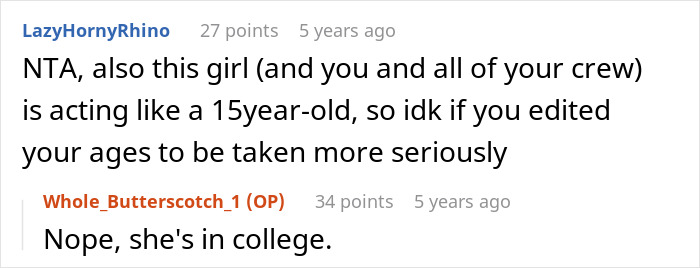 Screenshot of an online discussion about a guy annoyed when his friend wants to sit on his lap, revealing she likes him.