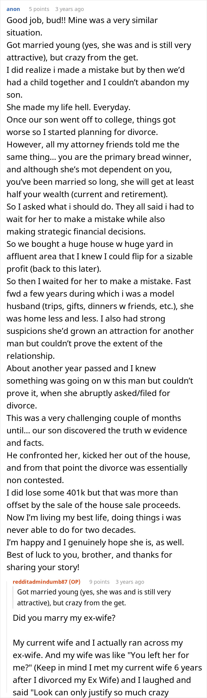 Alt text: Man happy and relieved after ex-wife caught cheating, sharing his story of divorce and new beginning.