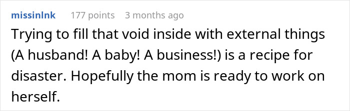 Screenshot of an online comment about feeling like a single parent as wife prioritizes work over family.